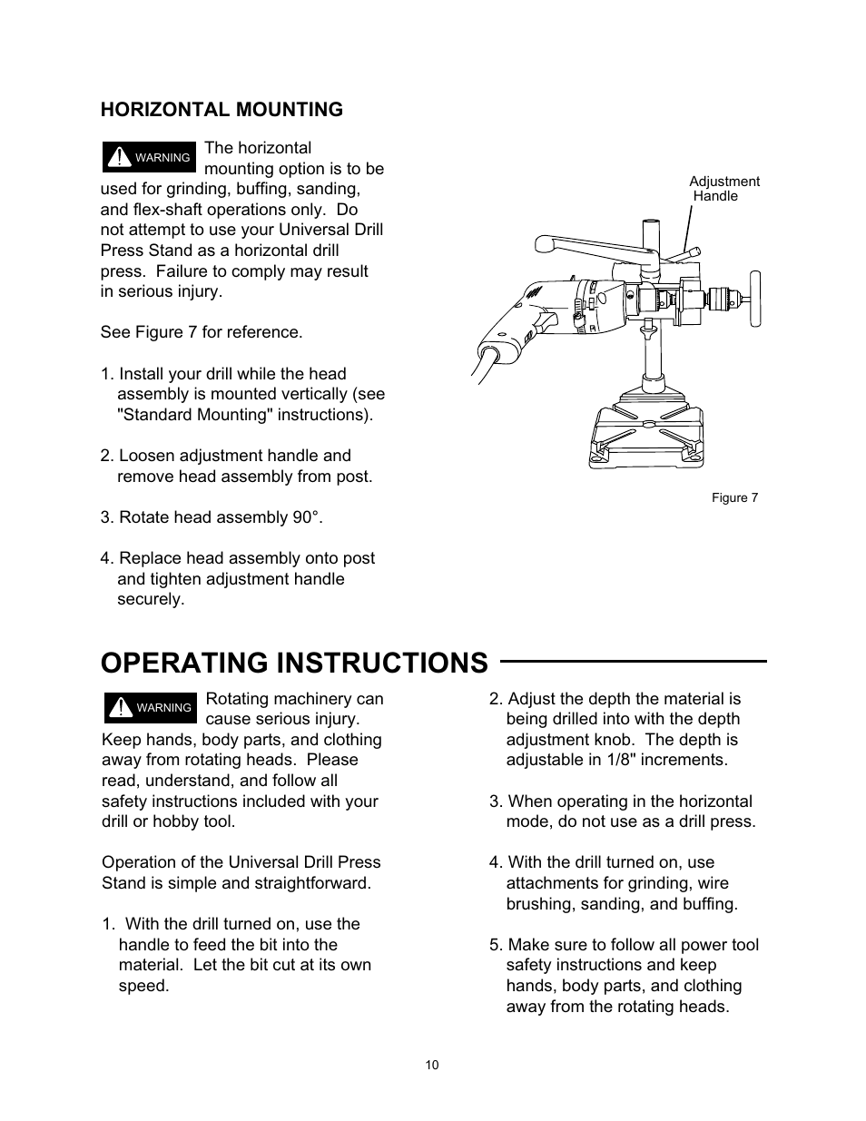 Operating instructions | Wolfcraft 3408 User Manual | Page 10 / 24