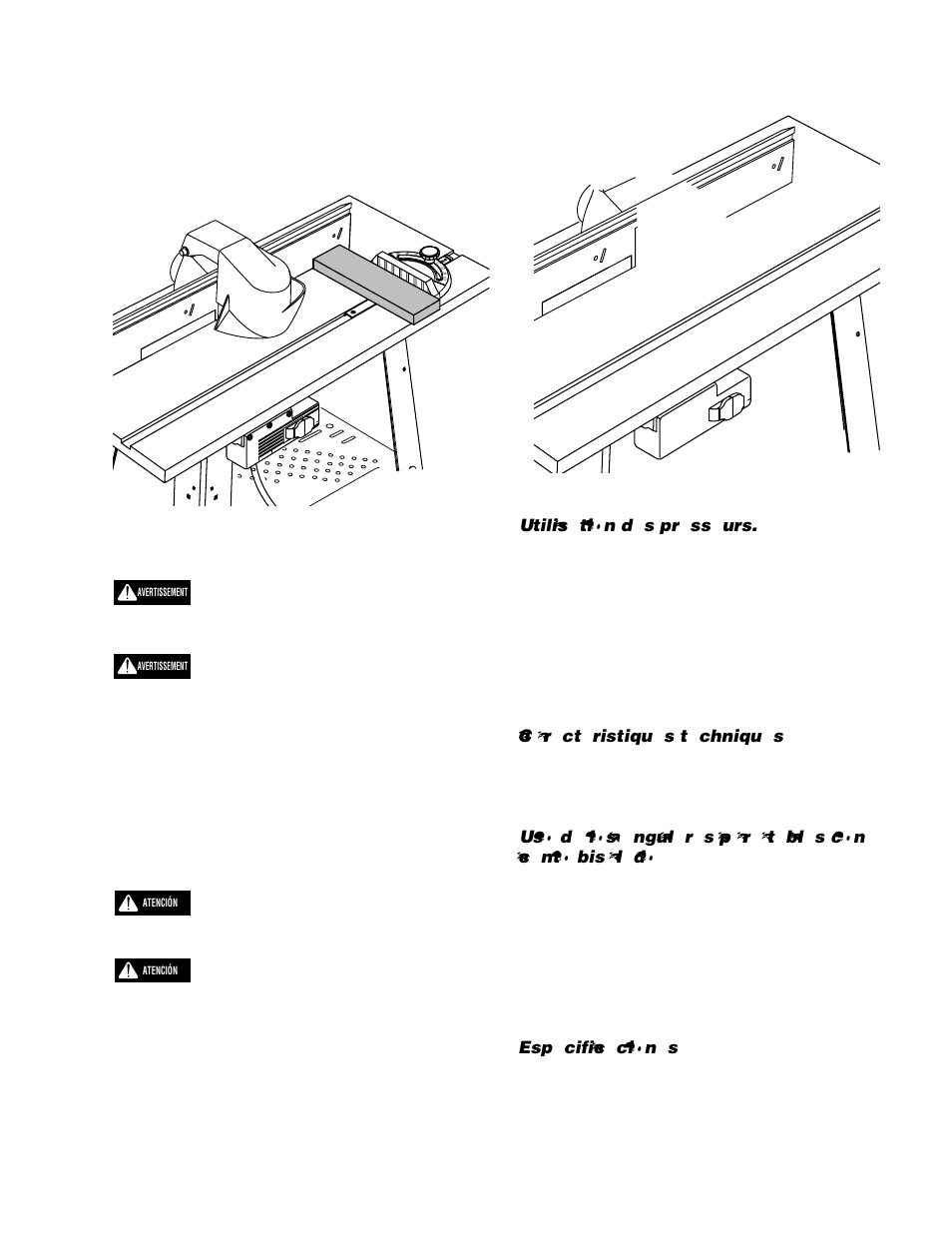 Figure 25 figura 25, Utilisation des presseurs, Caractéristiques techniques | Especificaciones | Wolfcraft 6151 User Manual | Page 37 / 40