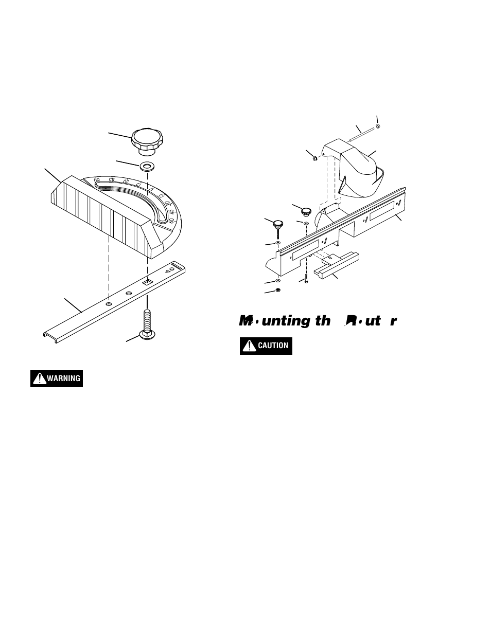 Mounting the router | Wolfcraft 6151 User Manual | Page 6 / 40