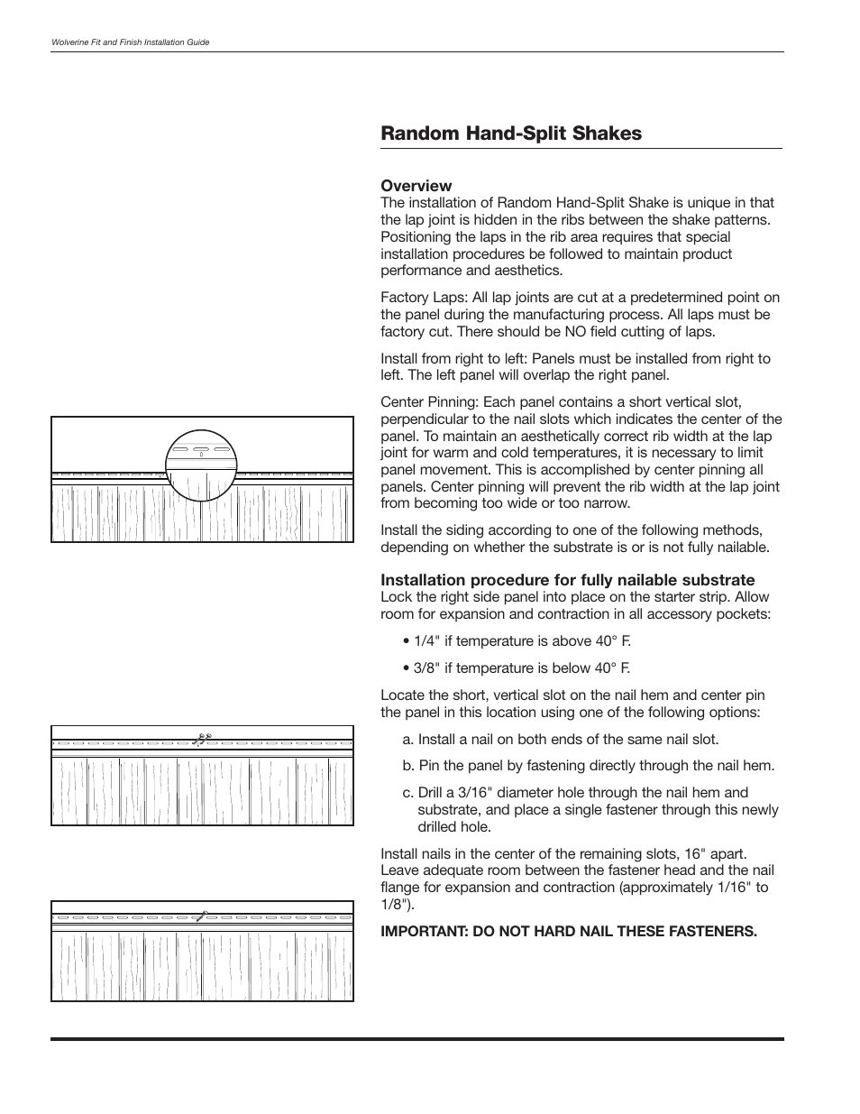 Random hand-split shakes | Wolverine Siding and Vinyl Carpentry Soffit and Decorative Trim User Manual | Page 101 / 117