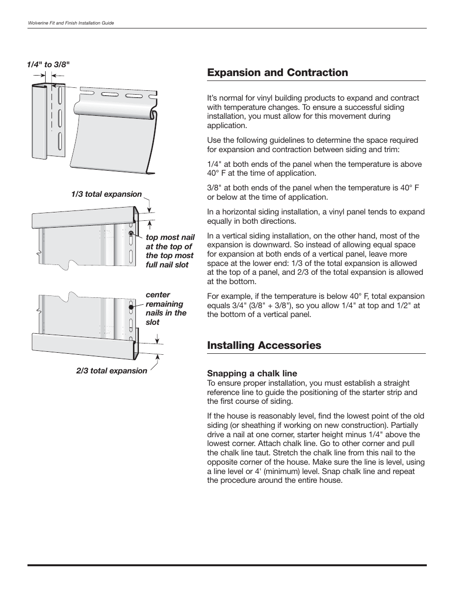 Expansion and contraction, Installing accessories | Wolverine Siding and Vinyl Carpentry Soffit and Decorative Trim User Manual | Page 27 / 117