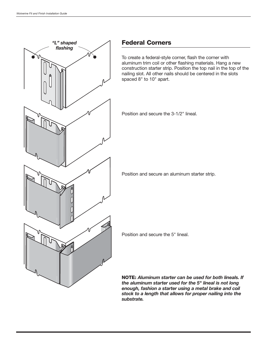 Federal corners | Wolverine Siding and Vinyl Carpentry Soffit and Decorative Trim User Manual | Page 33 / 117
