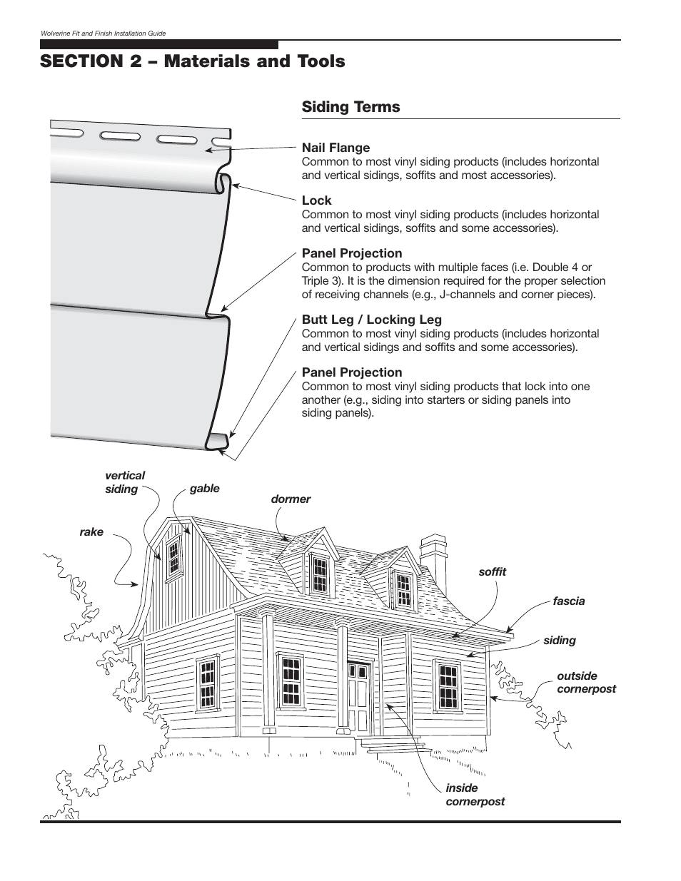 Siding terms | Wolverine Siding and Vinyl Carpentry Soffit and Decorative Trim User Manual | Page 7 / 117