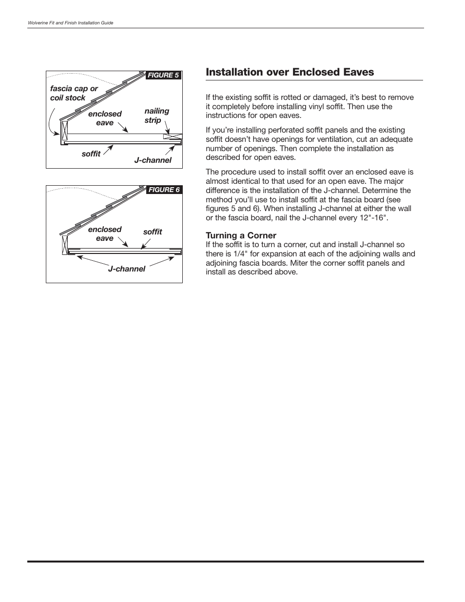 Installation over enclosed eaves | Wolverine Siding and Vinyl Carpentry Soffit and Decorative Trim User Manual | Page 77 / 117