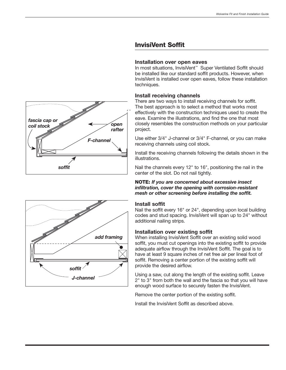 Invisivent soffit | Wolverine Siding and Vinyl Carpentry Soffit and Decorative Trim User Manual | Page 78 / 117