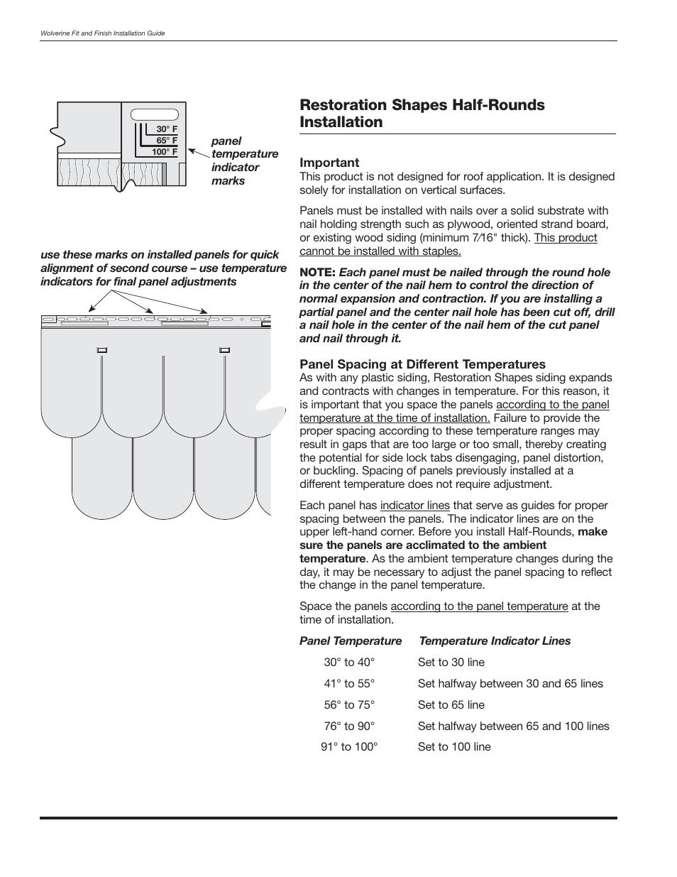 Restoration shapes half-rounds installation | Wolverine Siding and Vinyl Carpentry Soffit and Decorative Trim User Manual | Page 85 / 117