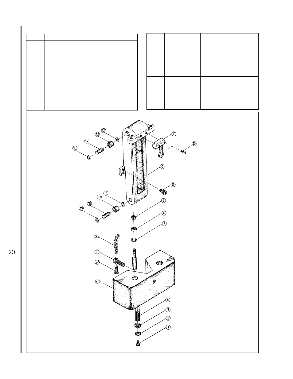 Parts list - column gear box | Wilton 1230 User Manual | Page 20 / 32