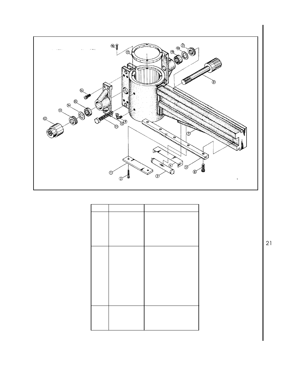 Parts list - arm (front) | Wilton 1230 User Manual | Page 21 / 32