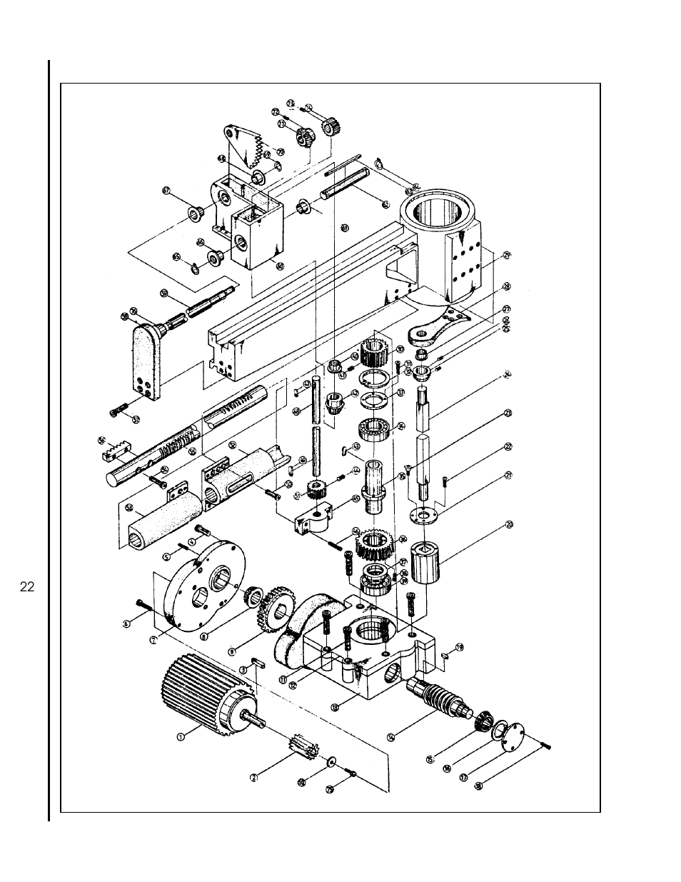 Exploded view - arm (rear) | Wilton 1230 User Manual | Page 22 / 32