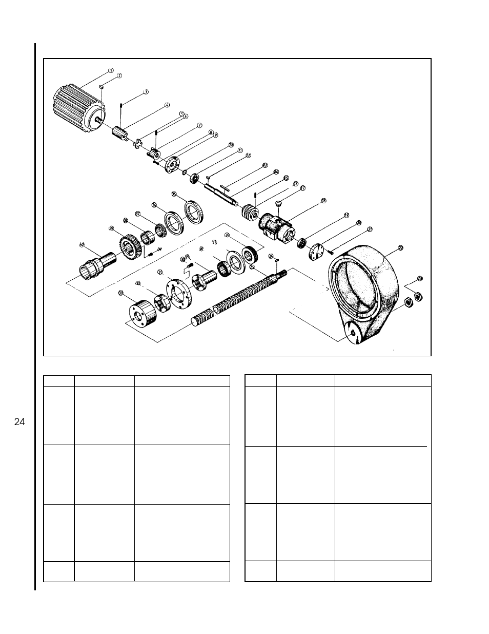 Parts list - riser mechanism | Wilton 1230 User Manual | Page 24 / 32