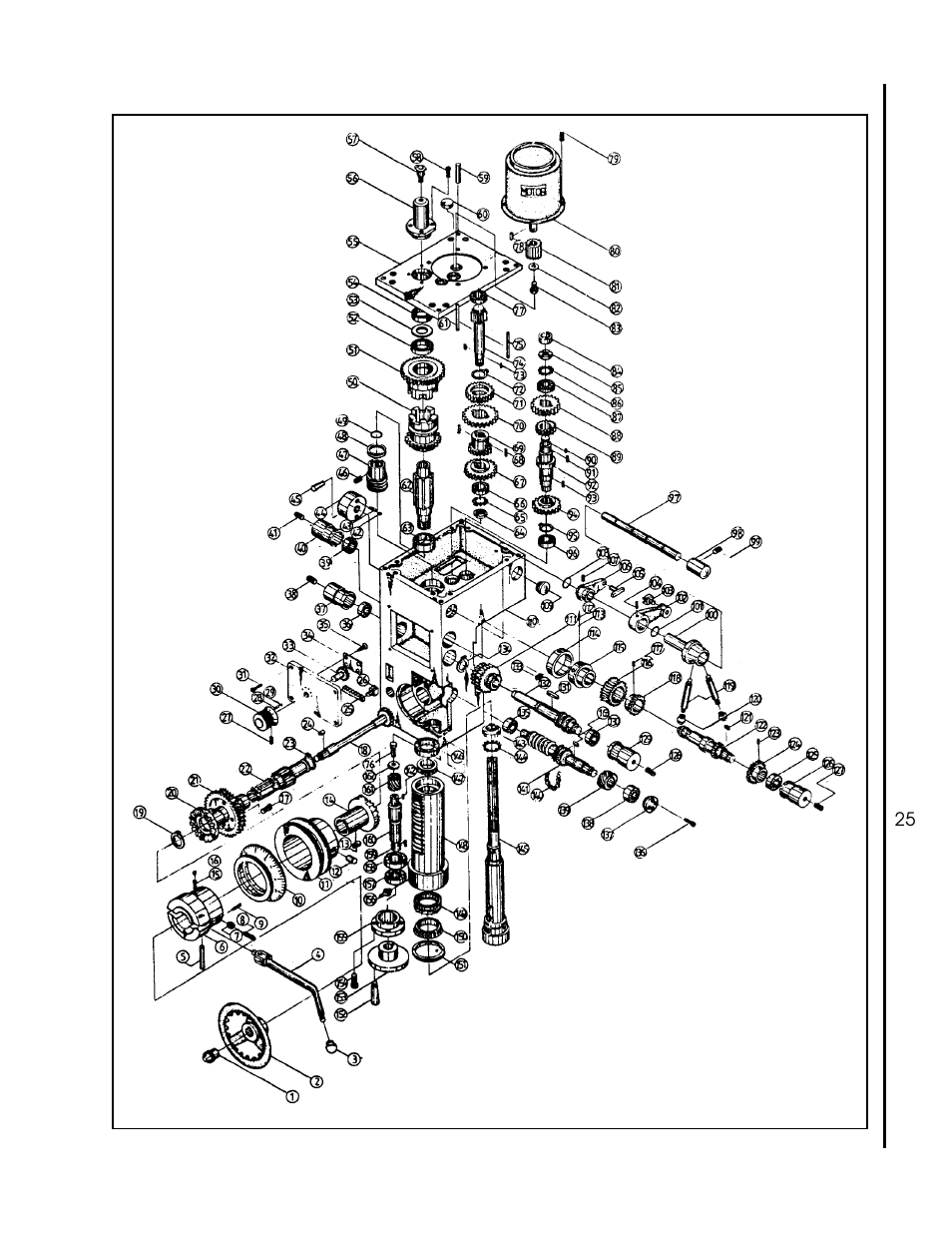 Exploded view - head | Wilton 1230 User Manual | Page 25 / 32