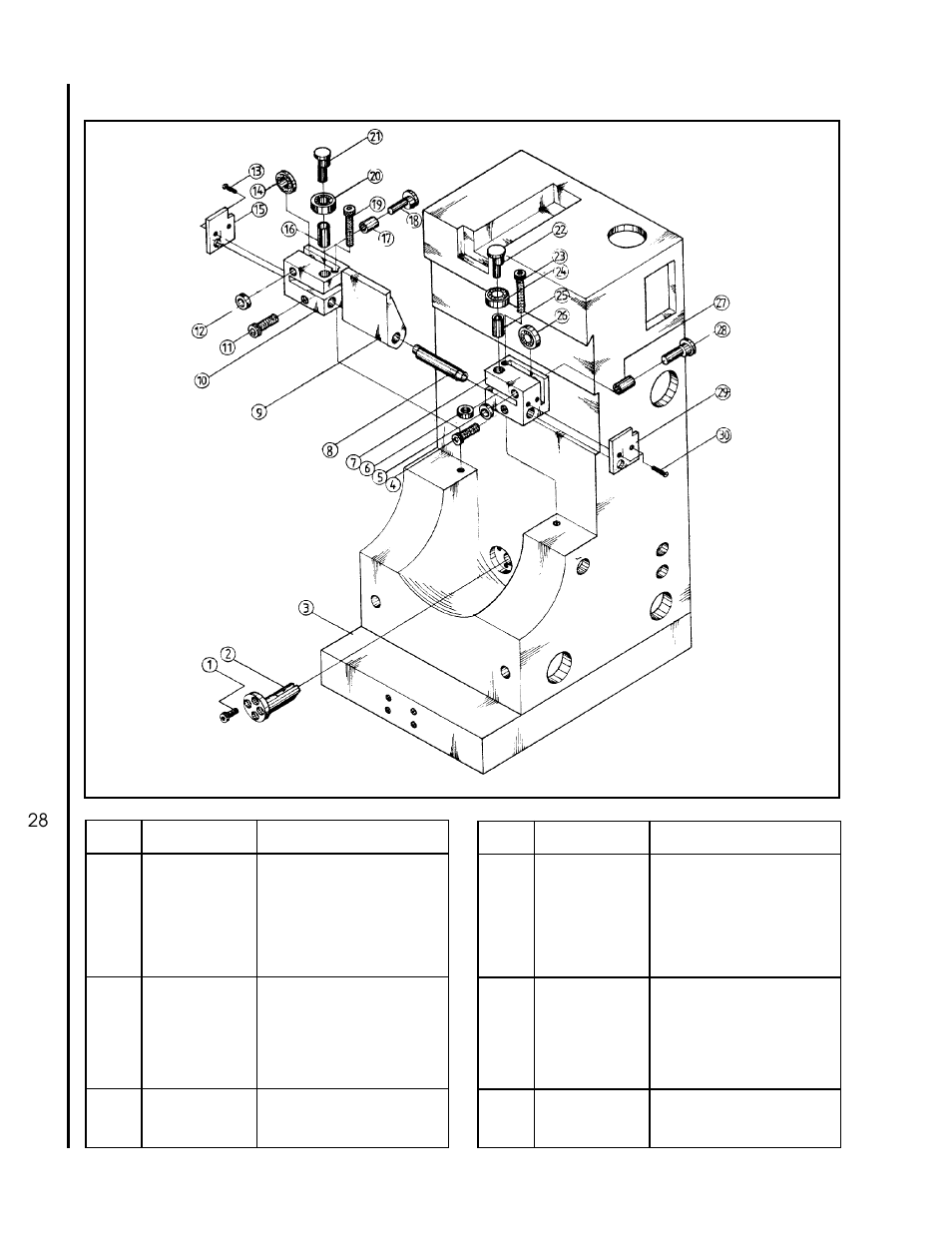Parts list - rear of head | Wilton 1230 User Manual | Page 28 / 32