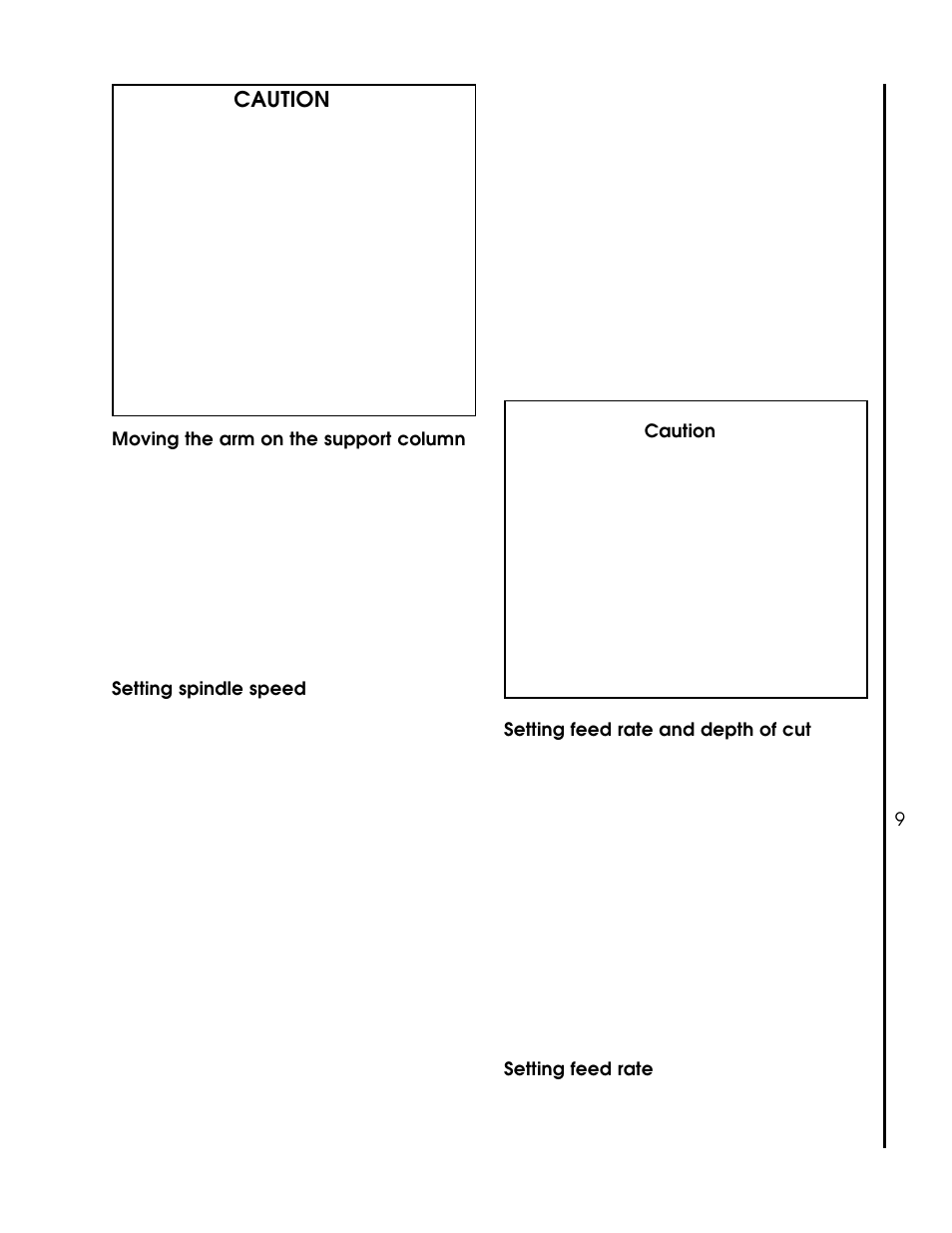 Caution | Wilton 1230 User Manual | Page 9 / 32