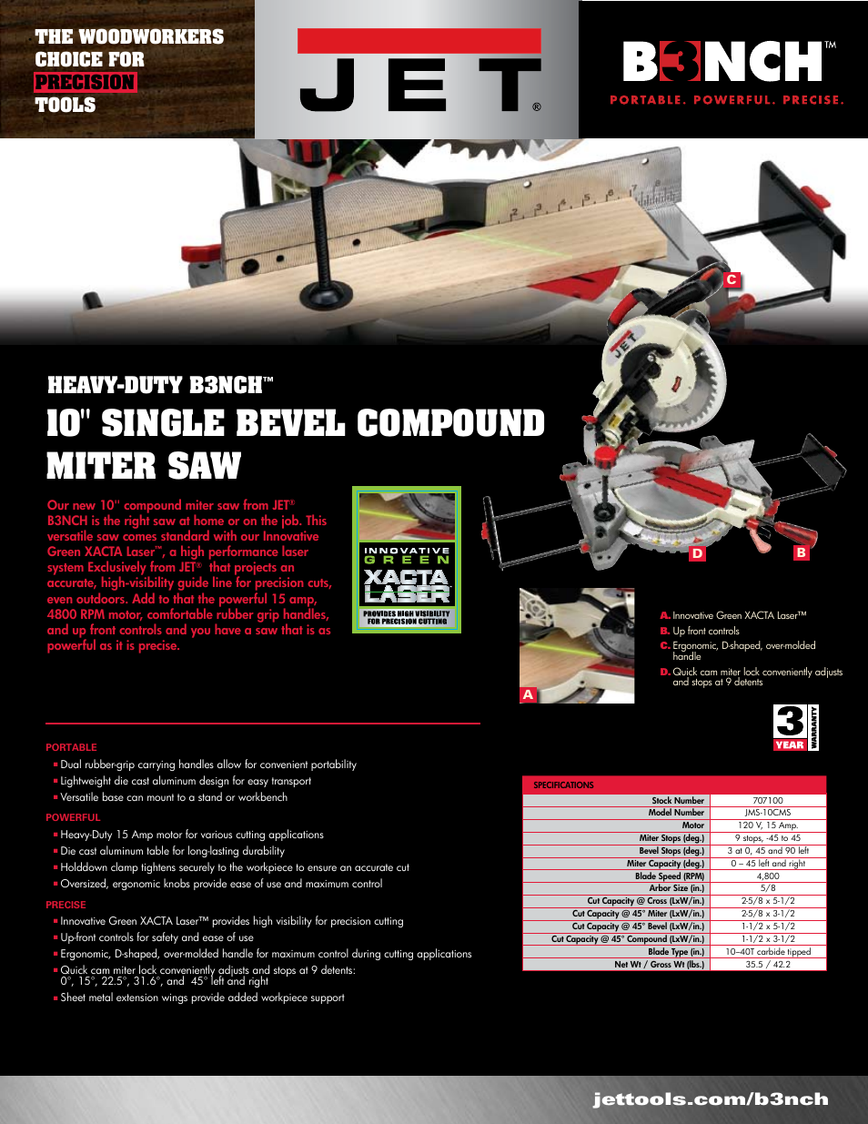 Wilton Bench JMS-10CMS User Manual | 1 page