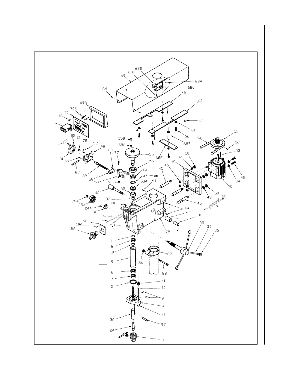 Exploded view — head | Wilton A5818 User Manual | Page 13 / 20