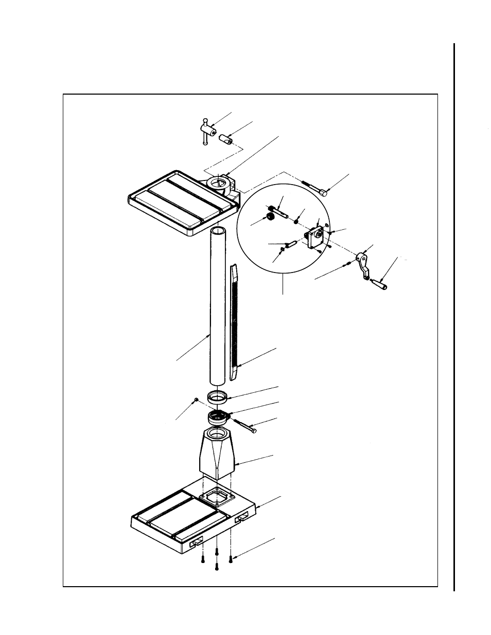 Exploded view - base | Wilton A5818 User Manual | Page 17 / 20