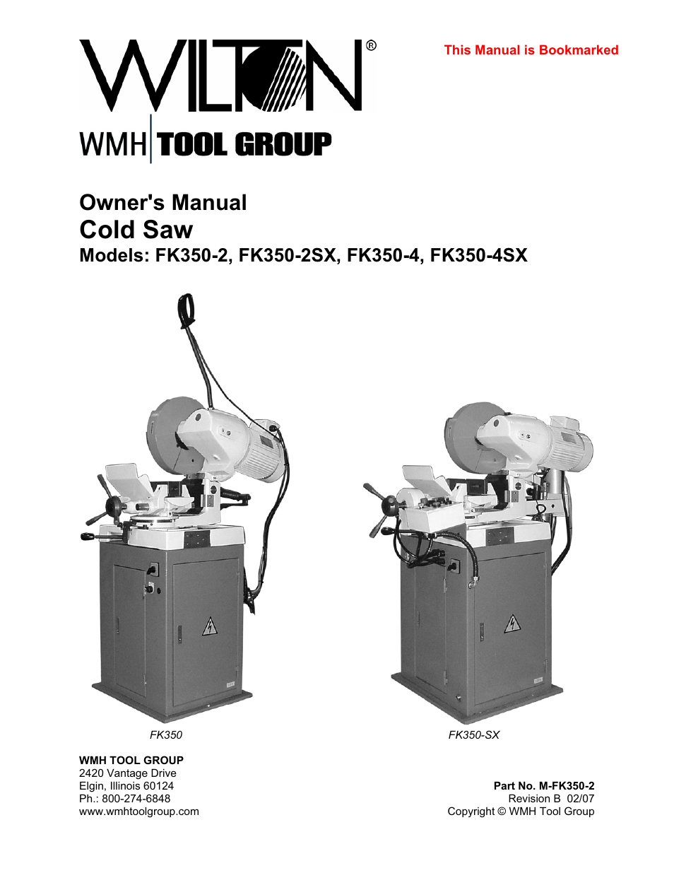 Wilton FK350-4 User Manual | 44 pages