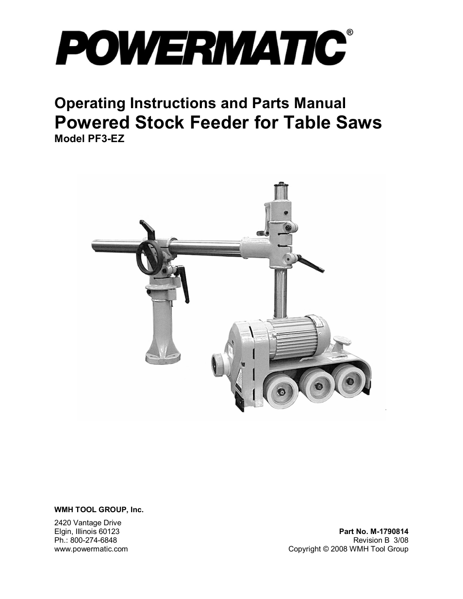 Wilton PF3-EZ User Manual | 28 pages