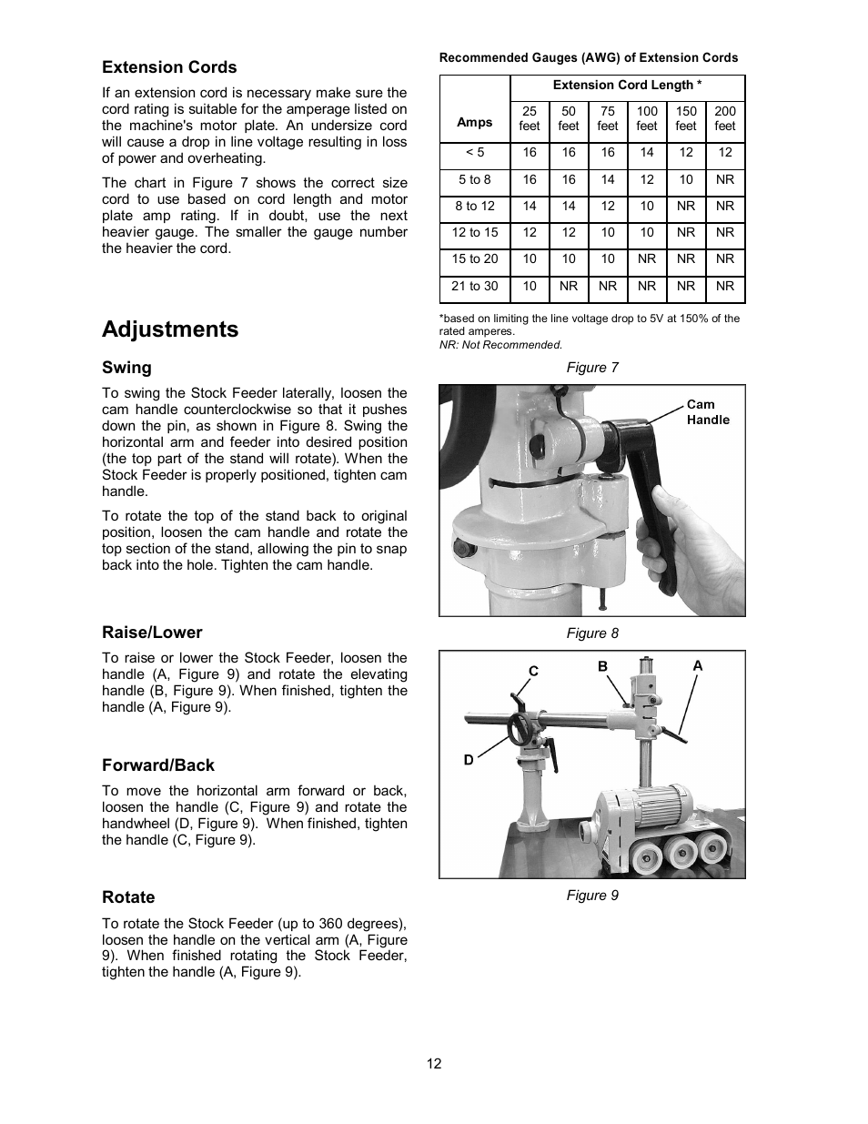 Adjustments | Wilton PF3-EZ User Manual | Page 12 / 28