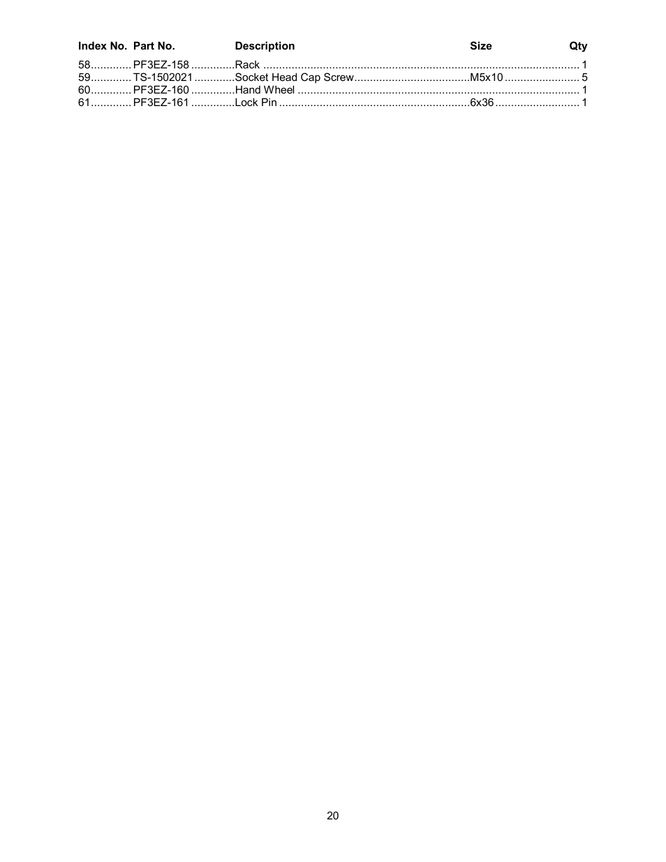 Wilton PF3-EZ User Manual | Page 20 / 28