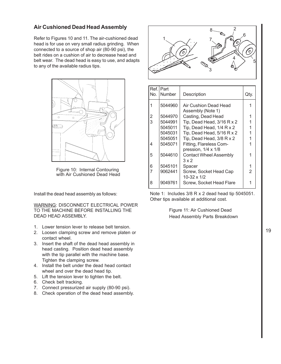 Air cushioned dead head assembly | Wilton 4103 User Manual | Page 19 / 28