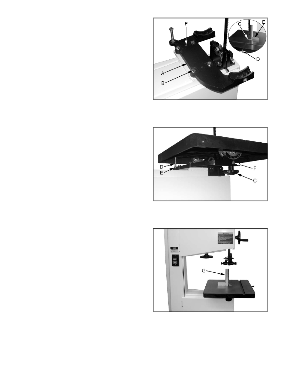 Mounting the table, Adjusting 90 degree table stop | Wilton JWBS-16B User Manual | Page 12 / 32