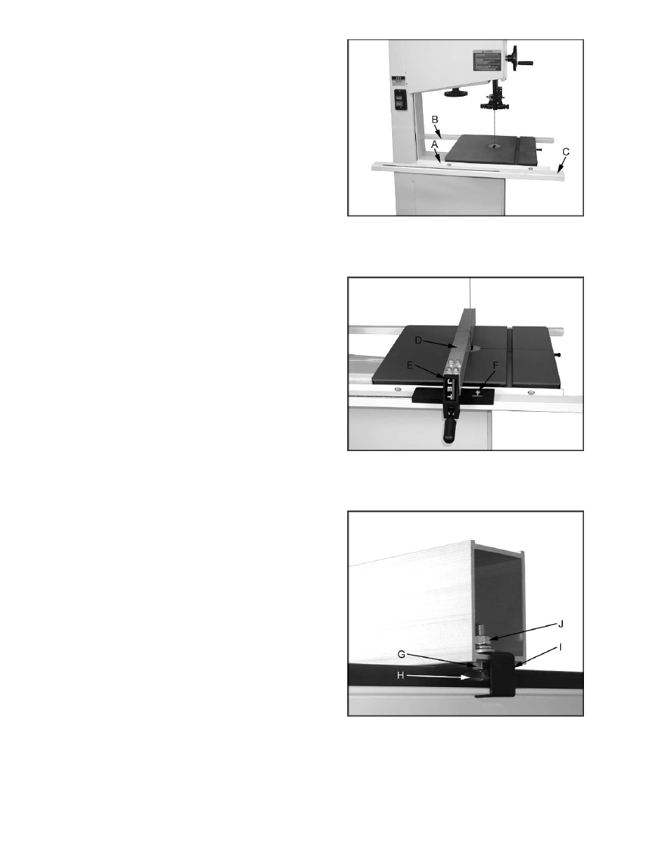 Rail assembly (optional accessory), Fence assembly and adjustment (optional accessory) | Wilton JWBS-16B User Manual | Page 13 / 32