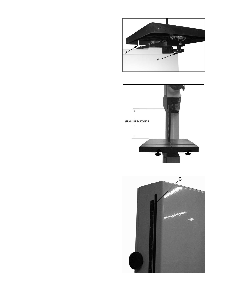 Tilting the table, Height scale adjustment | Wilton JWBS-16B User Manual | Page 15 / 32