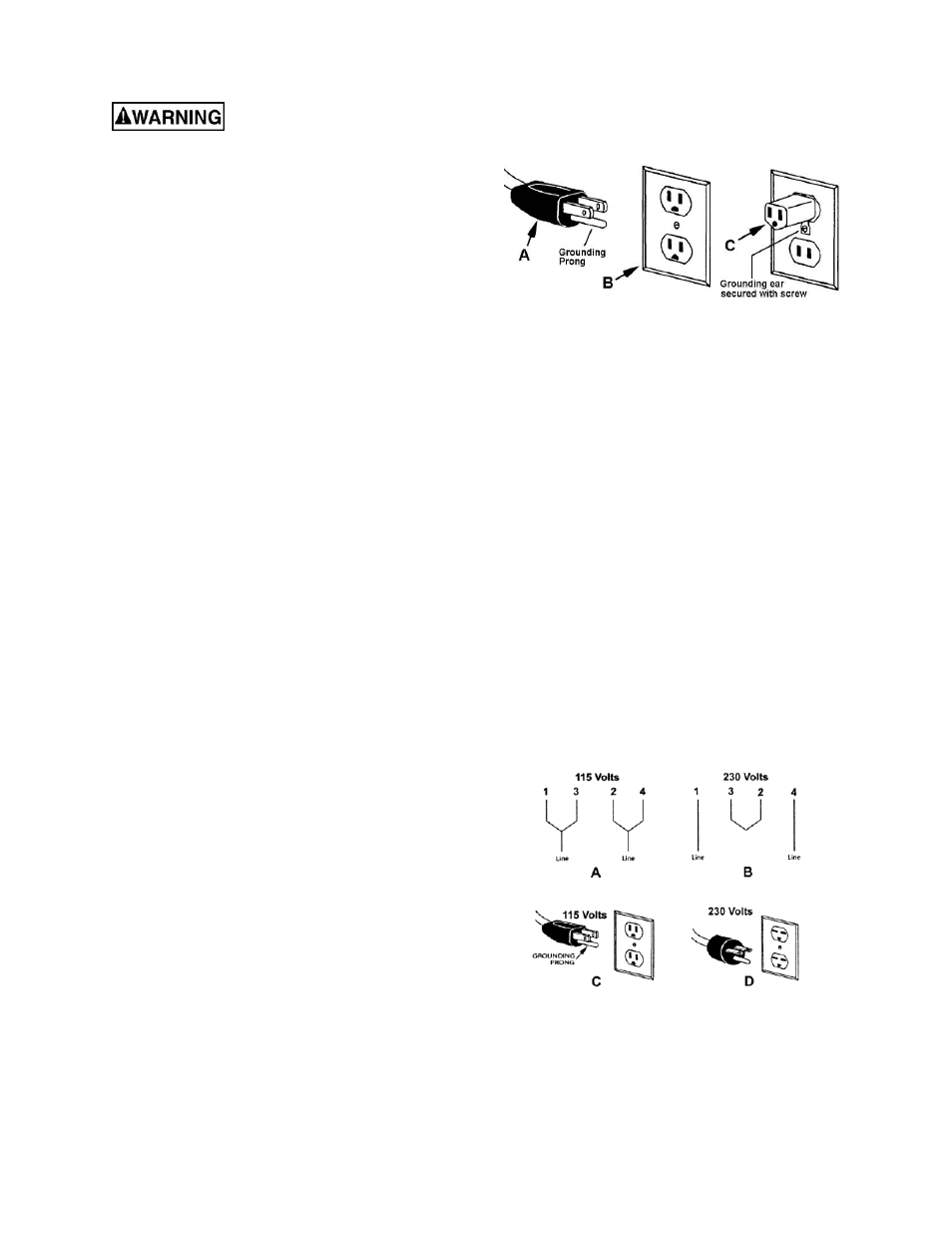 Grounding instructions | Wilton JWBS-16B User Manual | Page 7 / 32