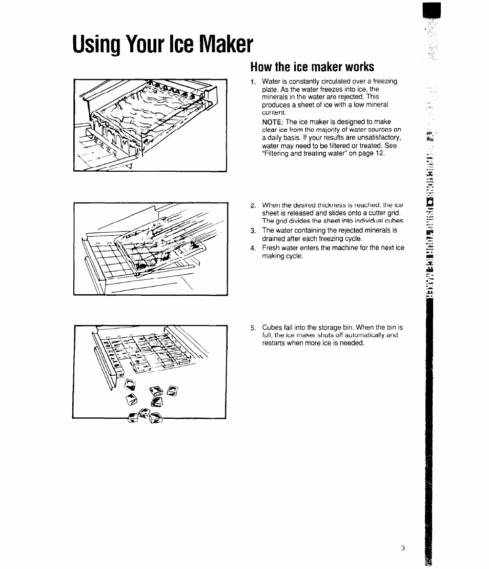 Using your ice maker, How the ice maker works | Whirlpool EC510 User Manual | Page 3 / 16