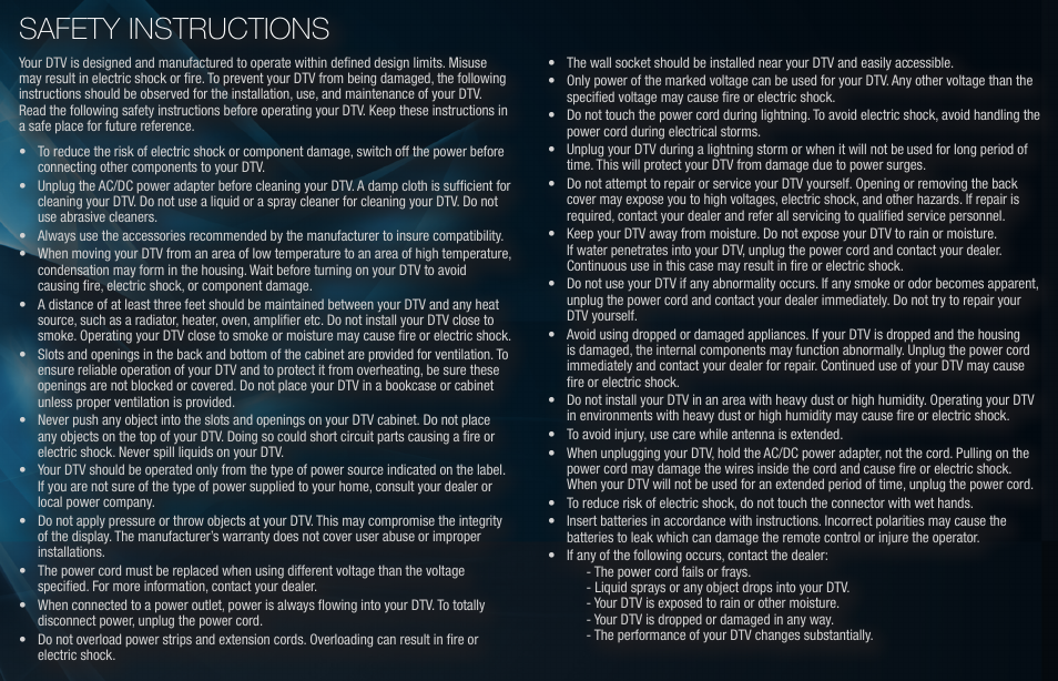 Safety instructions | Whirlpool VMB070 User Manual | Page 14 / 16