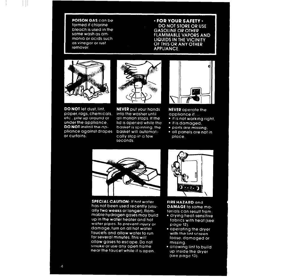 For your safety | Whirlpool LT5000XL User Manual | Page 4 / 16