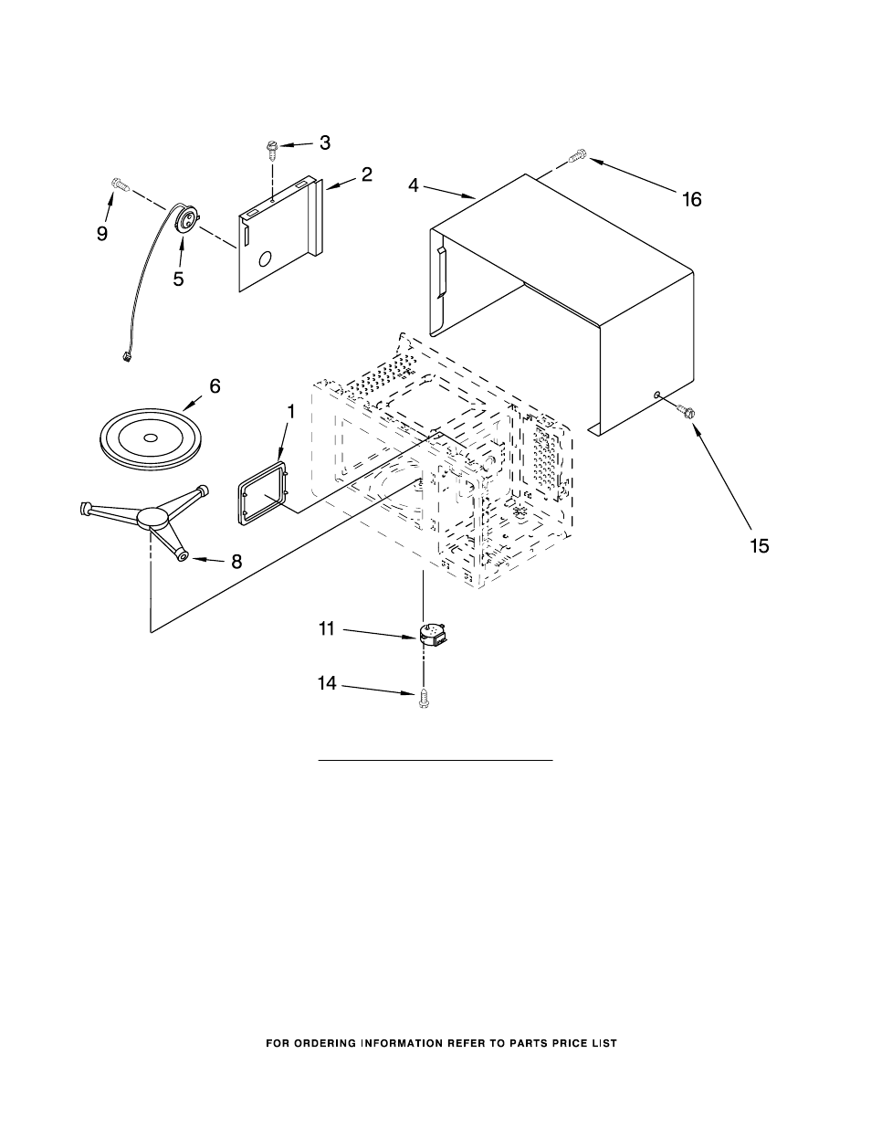 Oven cavity, Oven cavity parts | Whirlpool MT4155SPQ1 User Manual | Page 3 / 6