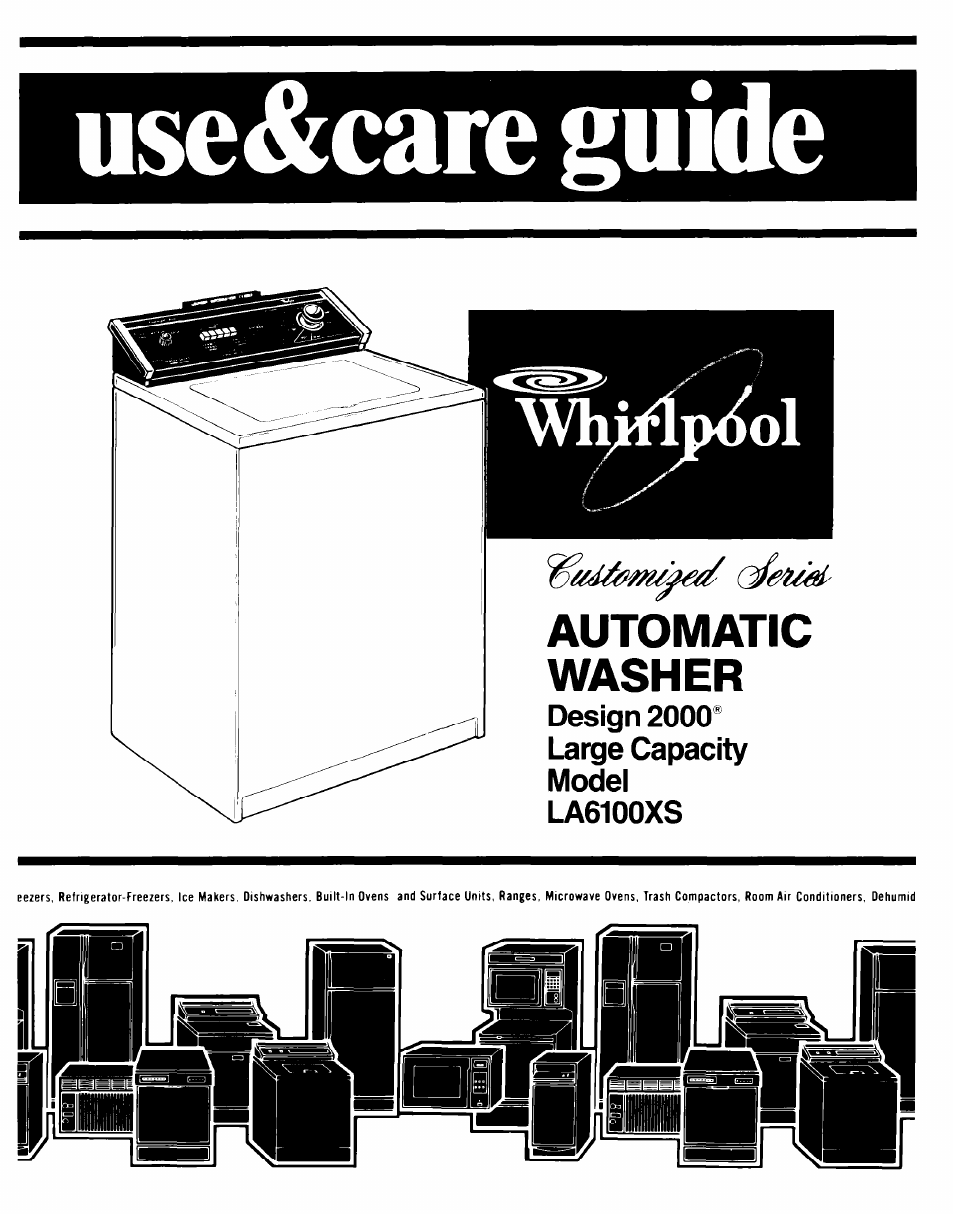 Whirlpool LA61OOXS User Manual | 12 pages