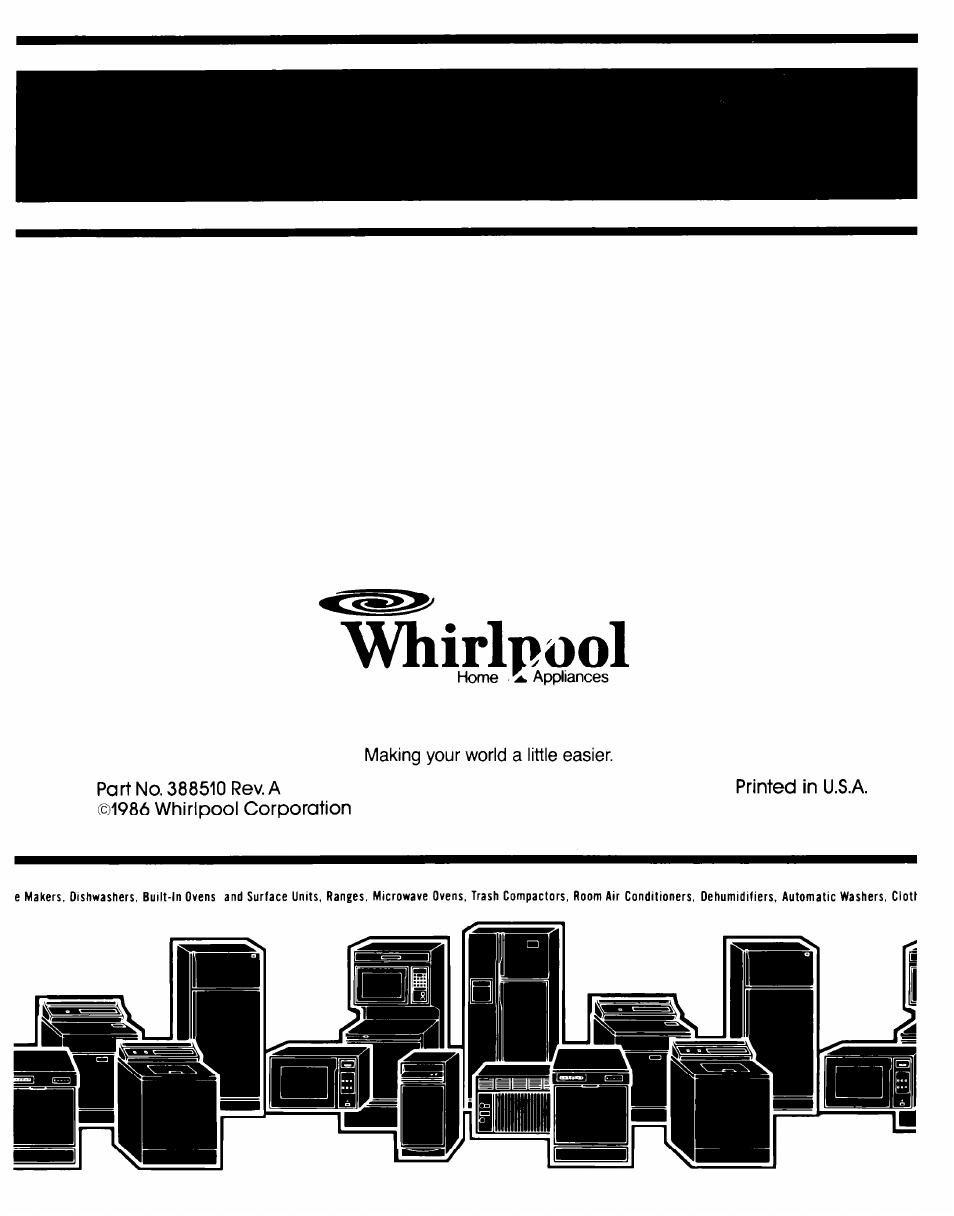 Whirlpool | Whirlpool LA61OOXS User Manual | Page 12 / 12