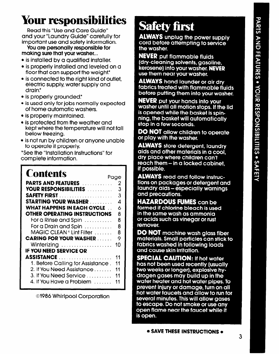 Whirlpool LA61OOXS User Manual | Page 3 / 12