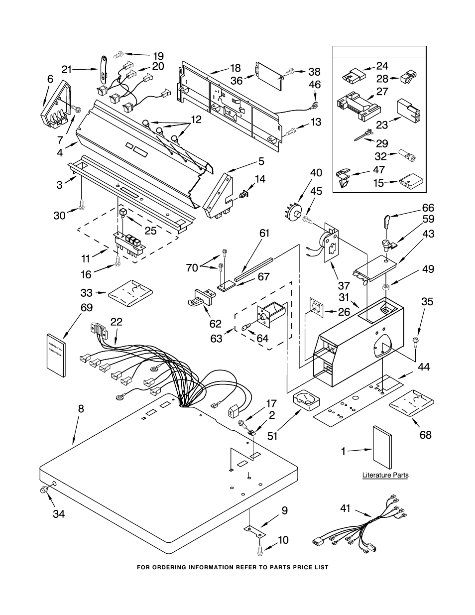 Top and console parts | Whirlpool CEM2750TQ0 User Manual | Page 2 / 8