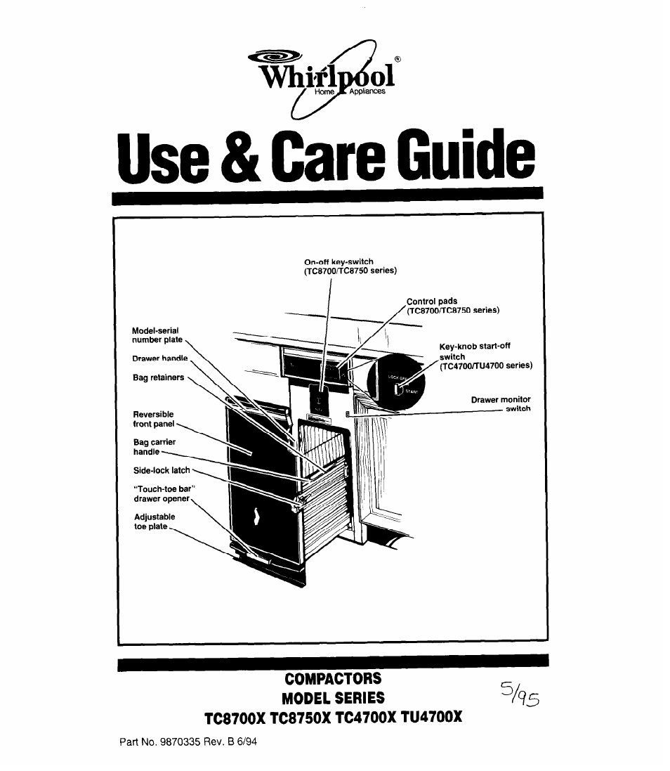 Whirlpool TC4700X User Manual | 16 pages