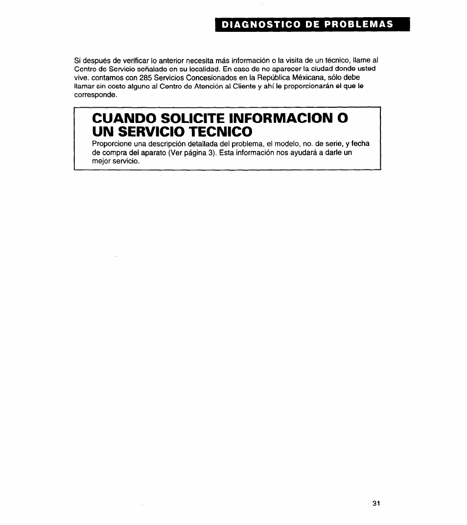 Cuando solicite informacion o un servicio tecnico | Whirlpool 3366859 User Manual | Page 53 / 56