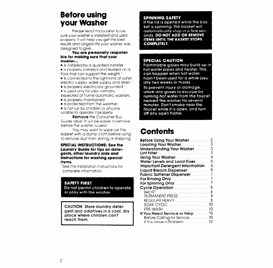 Whirlpool GLA7900XK User Manual | Page 2 / 12