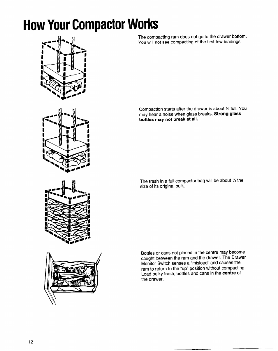 How your compactor worte | Whirlpool 220-240~volt User Manual | Page 13 / 18
