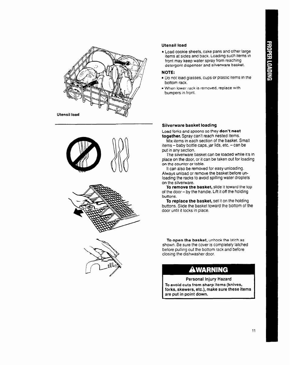 Warning | Whirlpool 8700 Series User Manual | Page 11 / 24
