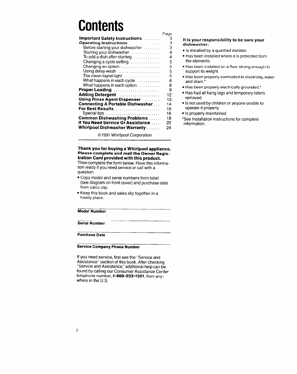 Whirlpool 8700 Series User Manual | Page 2 / 24