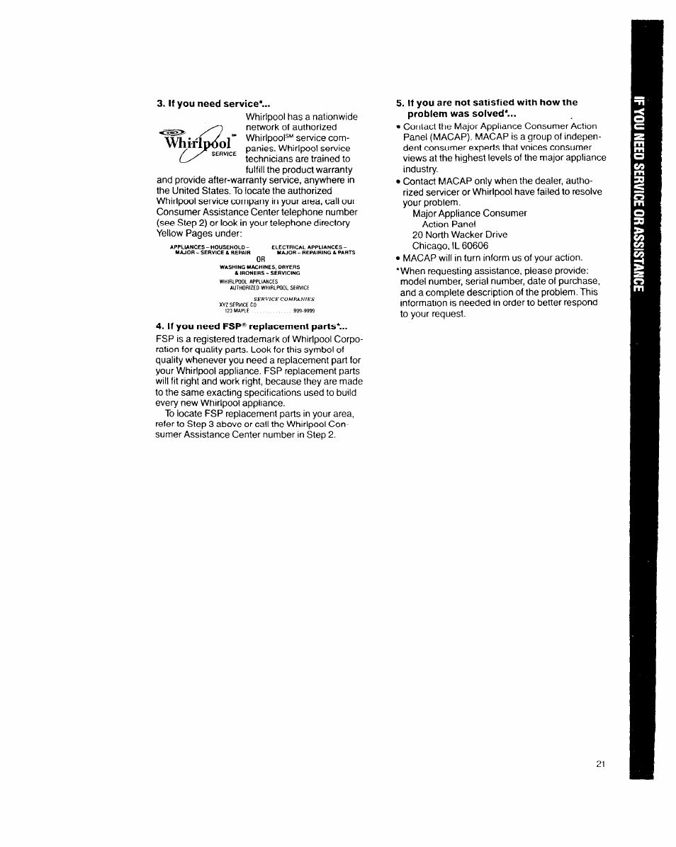 Whirlpool 8700 Series User Manual | Page 21 / 24