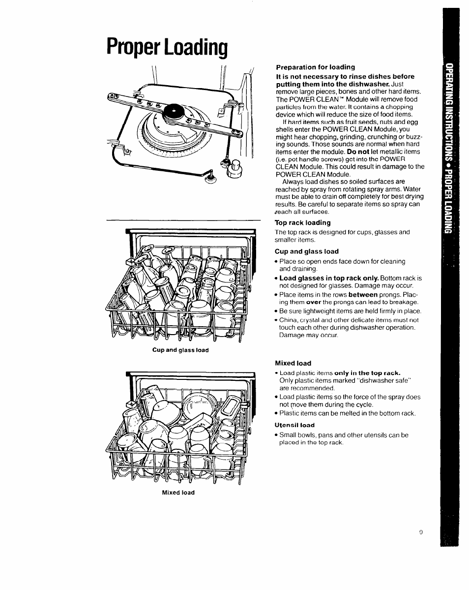 Proper loading | Whirlpool 8700 Series User Manual | Page 9 / 24