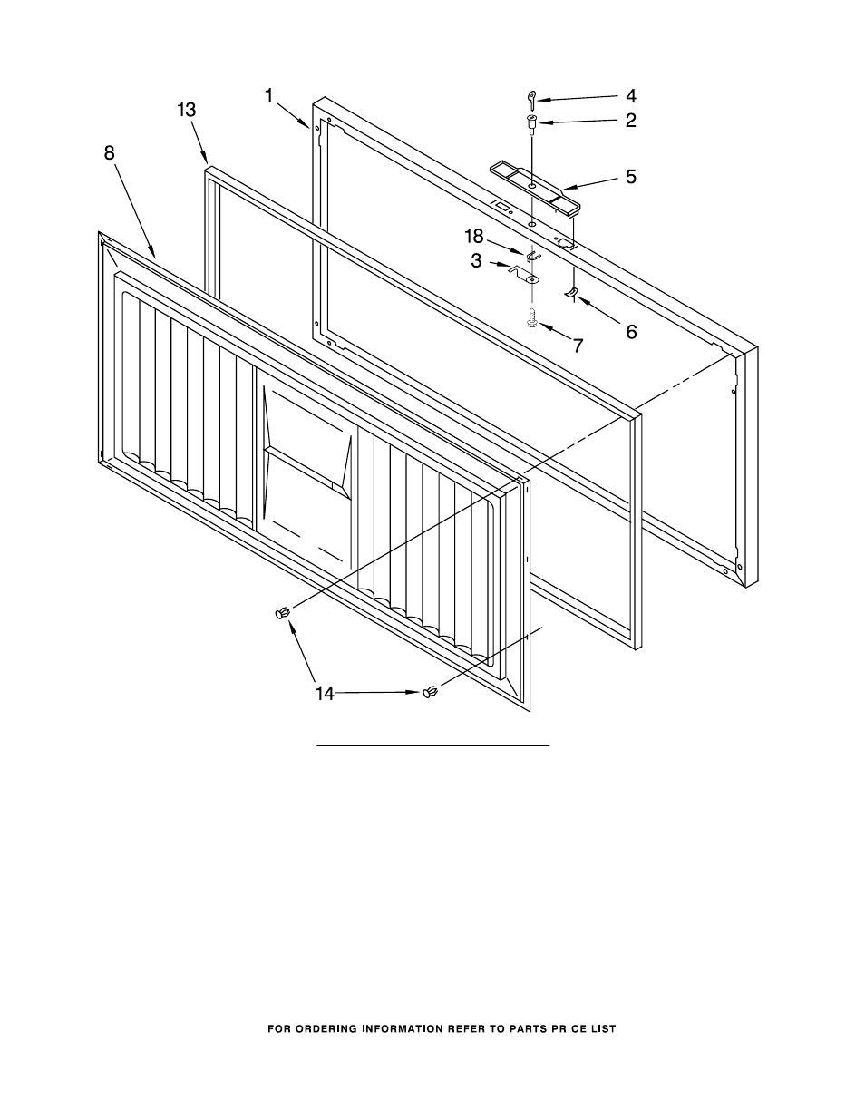 Door, Door parts | Whirlpool EH150FXR User Manual | Page 3 / 5