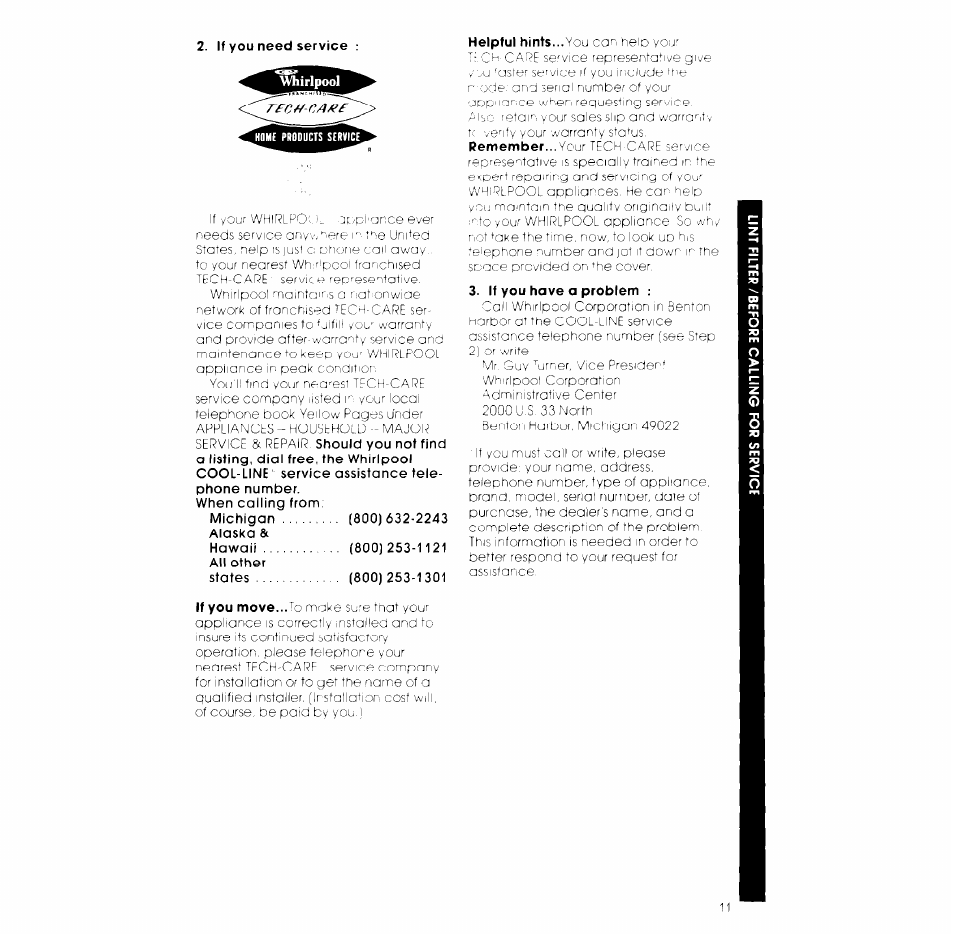 Whirlpool LC4500XK User Manual | Page 11 / 12