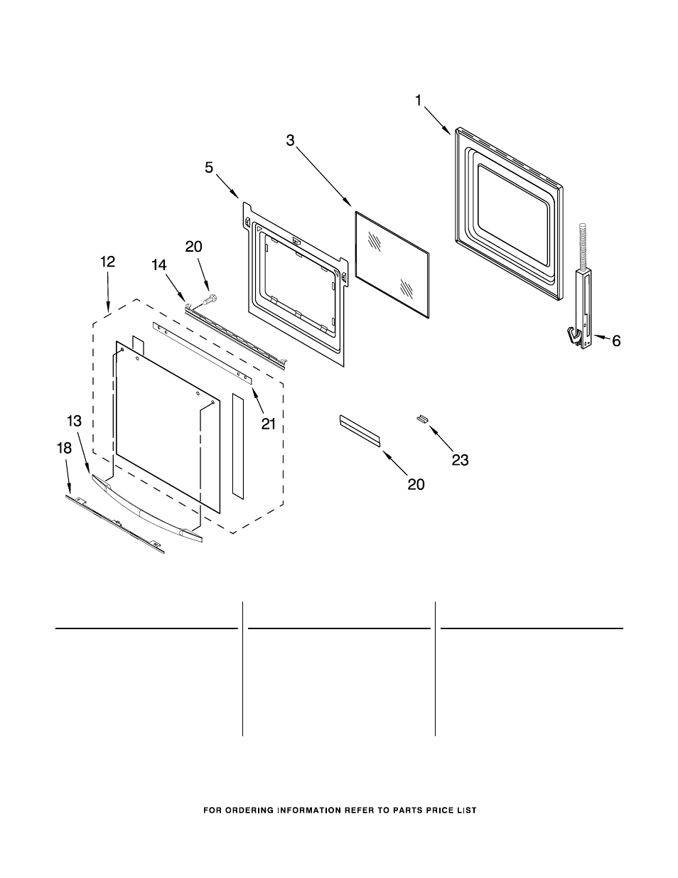 Lower oven door, Lower oven door parts | Whirlpool RBD245PRB00 User Manual | Page 5 / 10