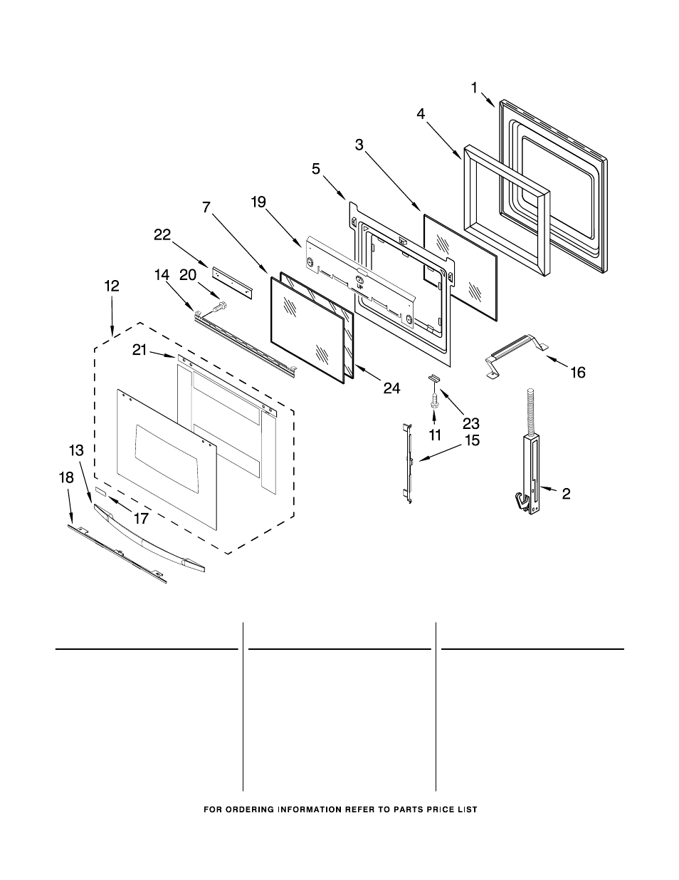 Upper oven door, Upper oven door parts | Whirlpool RBD245PRB00 User Manual | Page 6 / 10