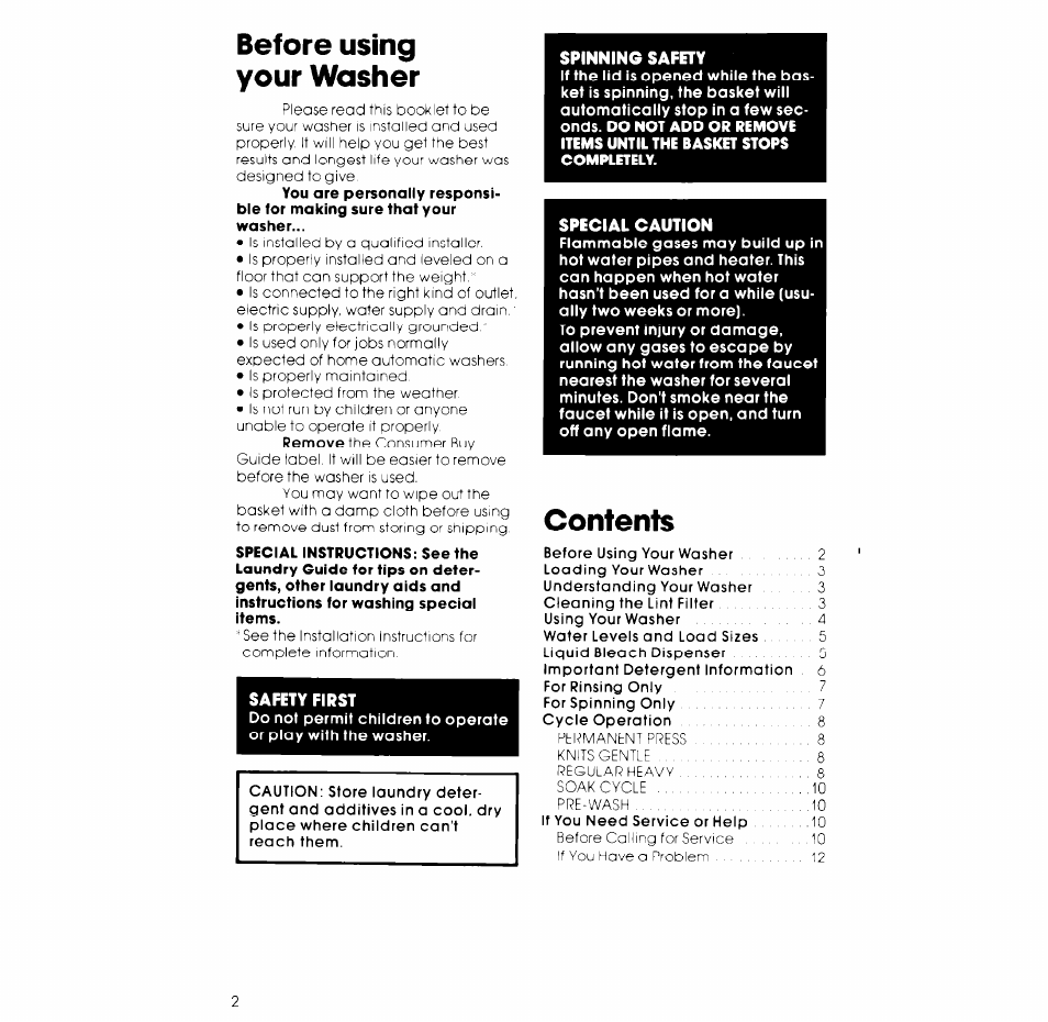 Whirlpool 2LA5700XK User Manual | Page 2 / 12